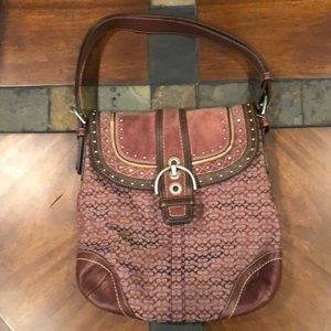 Coach Shoulder Handbag Plum